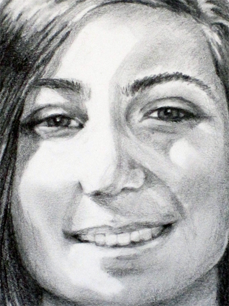 Portrait of Margie, 2010 (detail) by Mel Ahlborn. 
