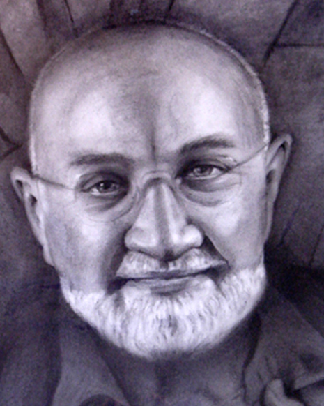 Image of charcoal drawing of Henri Matisse by Mel Ahlborn (2008)